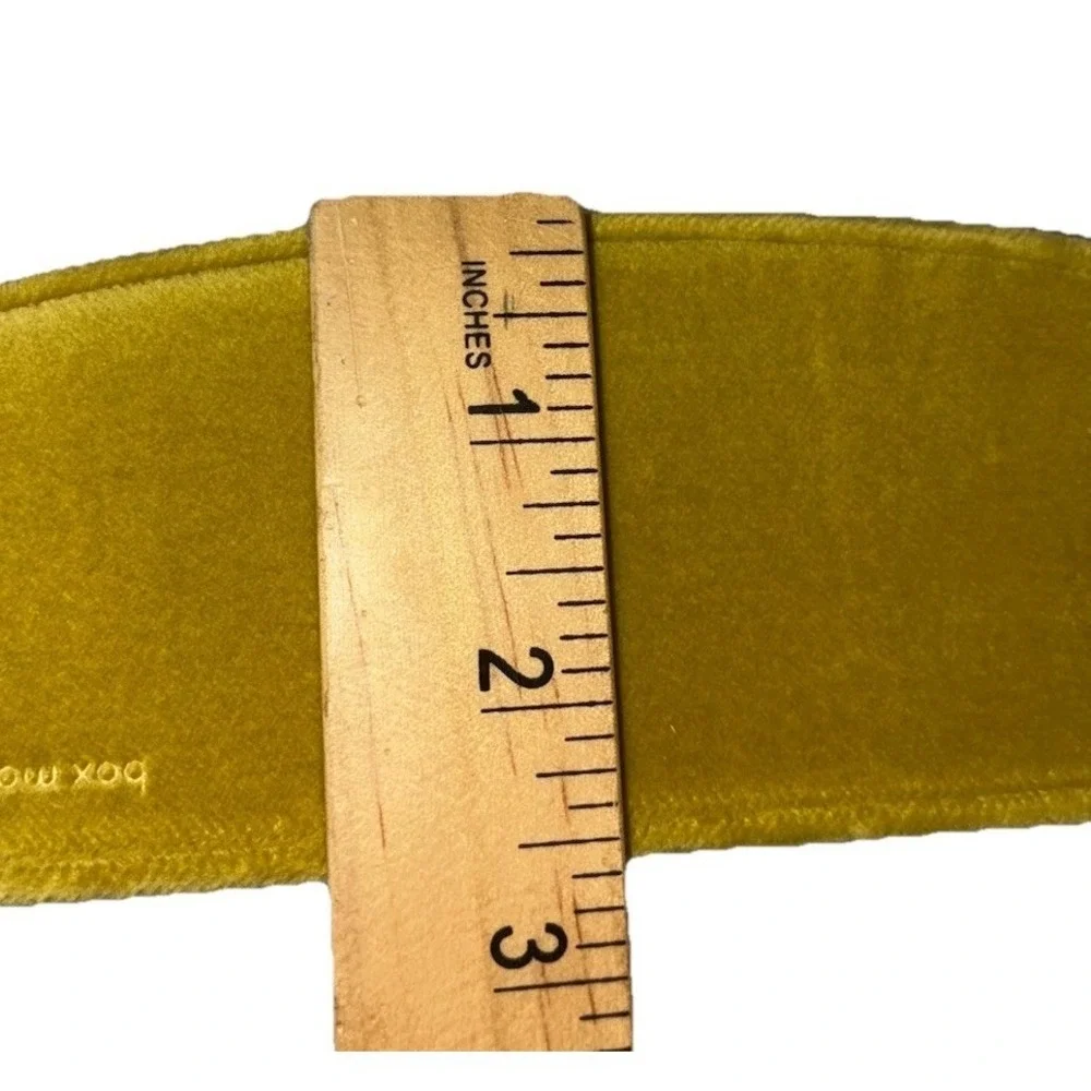 Gucci Jewelry Box Chartreuse Yellow Velvet Necklace Bracelet Gift 8.25x2.5